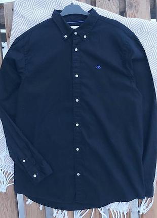 Темно-синя сорочка regular fit. розмір м