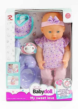 Інтерактивна лялька з аксесуарами, що п’є з пляшечки та користується горщиком, висота 32 см