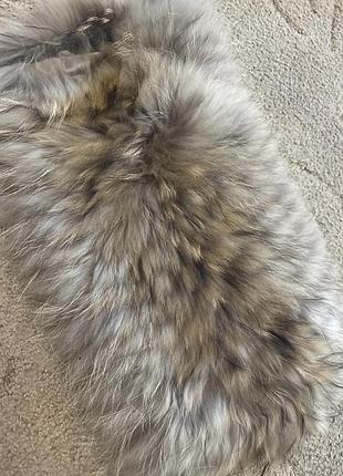Шарф хомут с мехом енота италия