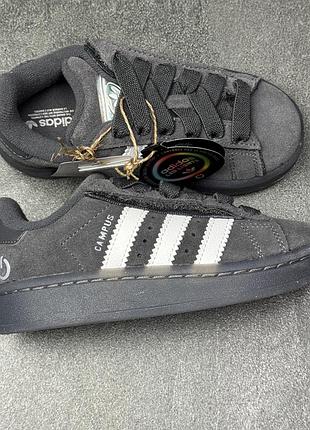 Сірі дитячі кросівки кеди адідас кампус adidas campus js1284
