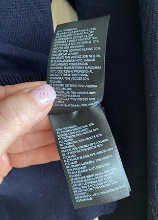 Свитер пуловер синий базовый 7