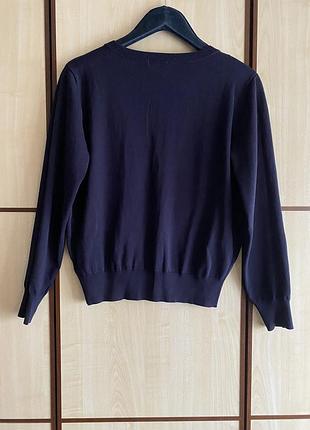 Свитер пуловер синий базовый 8