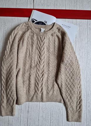 H&amp;m свободный свитер овер беж р.л- хл