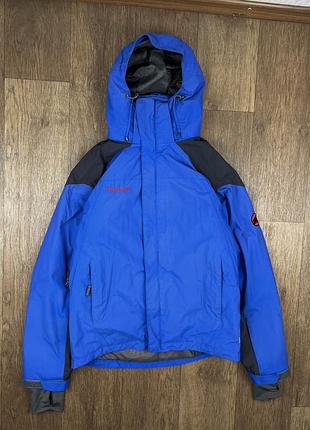 Куртка mammut drytech синя чоловіча спортивна лижна трекінгова утеплена зимова осіння весняна карго вітровка