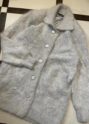 Тепле якісне пальто з ангор