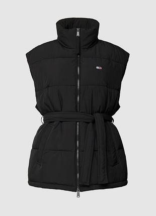 Жіночий чорний жилет tommy jeans з поясом, розмір l