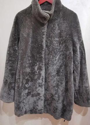 Натуральная шуба из мутона "lebela"
