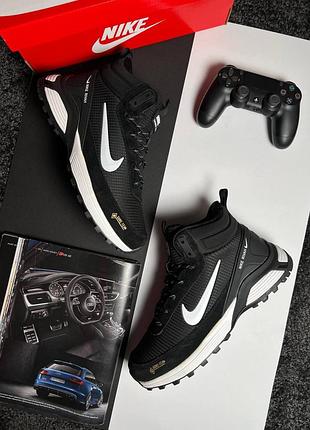 ❄️зимові чоловічі кросівки nike rivah gtx fur black white