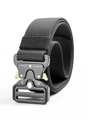 Тактичний ремінь з пряжкою cobra сірий