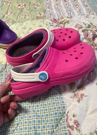 Крокси з утепленням 🐊внутрі 20 см crocs крокс