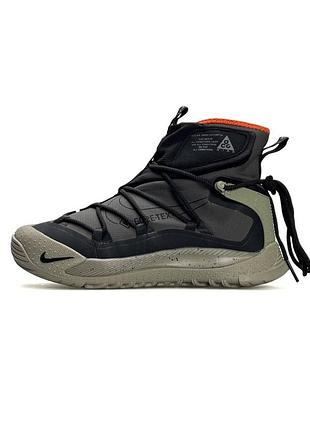 Мужские зимние кроссовки nike acg air terra antarktik fur khaki black