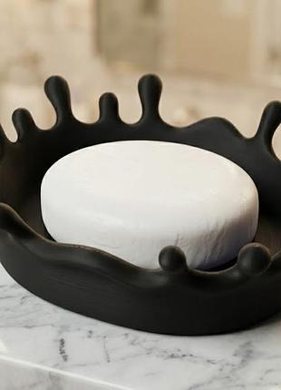 Дизайнерская мыльница "всплеск" с направленным дренажем