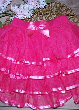 Рожева ошатна тюлева спідниця 6 років рожева троянда