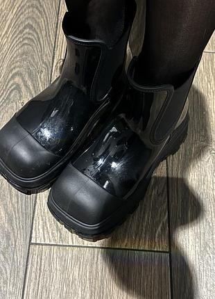 Резинові сапоги чорні/ гумові чоботи - не zara, не hunter