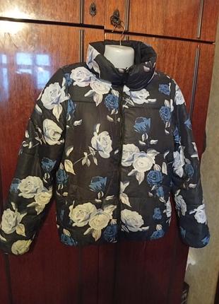 Теплая зимняя куртка на синтепоне на 46-48 укр