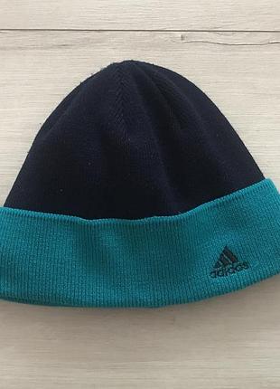 Тепла  зимова шапка adidas для хлопчиків ріст 140-146-152-158-164