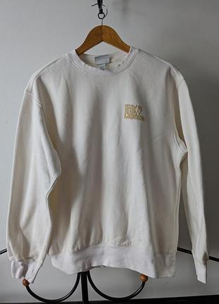 Базовый оверсайз свитшот h&amp;m с принтом на спине