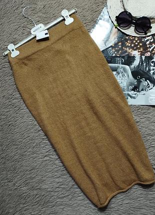 Хорошая теплая вязаная юбка миди