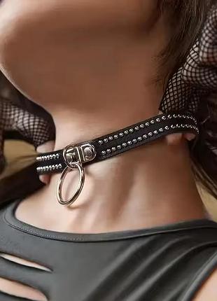 Чокер с кольцом мерцающий горизонт