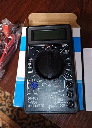 Мультиметр цифровой универсальный dt-832 3