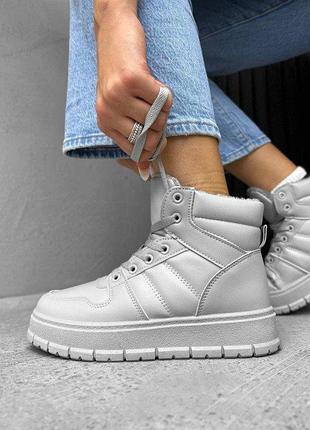 Зимові жіночі кросівки spory grey вт7496(k1 7 - 02)