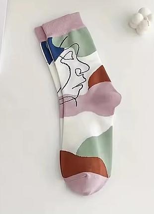 Тренд стильные женские носки качественные носки аксессуар для подарка графика минимализм