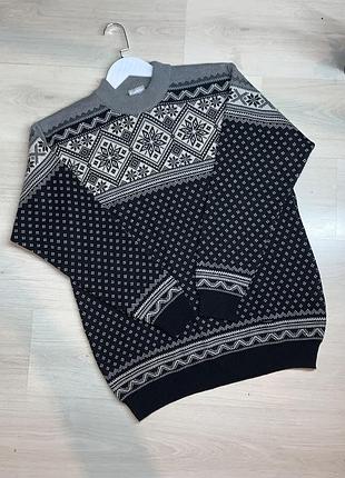 Неймовірний вінтажний жаккардовий светр від eisbar стан ідеал, розмір xl