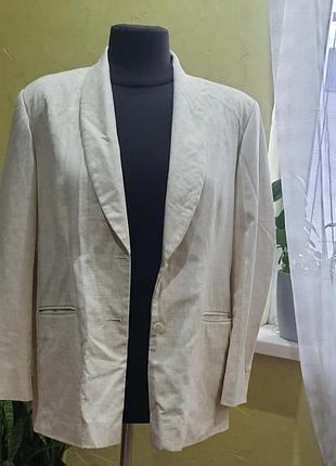 Пиджак из льна нежно-лимонного цвета