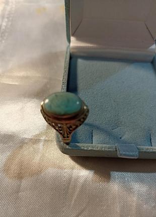 Кольцо винтаж времён ссср,мельхиор,бирюза,р.17.