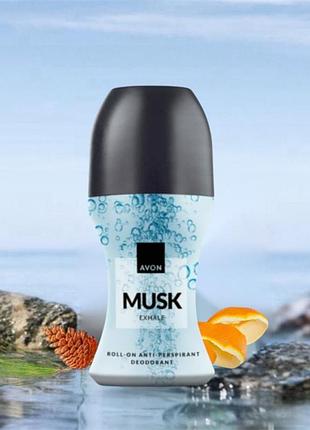 Дезодорант-антиперспирант с шариковым аппликатором musk exhale, 50 мл