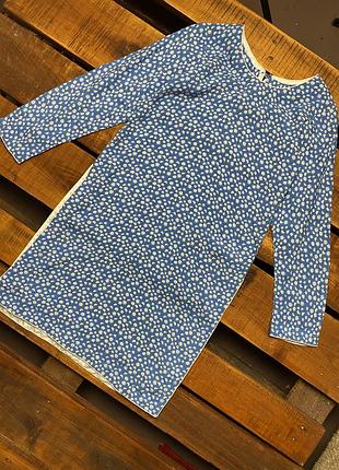 Детская туника (курта) в цветочный принт (6-8 лет 116-128 см идеал оригинал разноцветная)