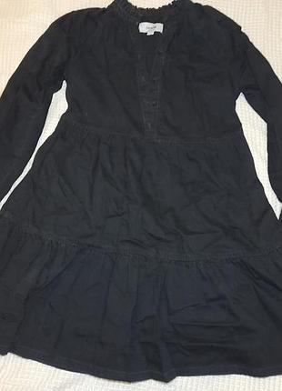 Джинсовое черное платье