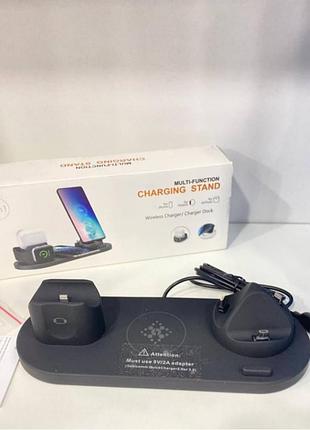 Беспроводная универсальная зарядка 6 в 1, док станция.