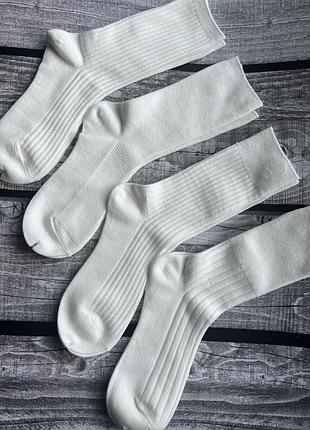 5 пар жіночі високі зимові кашемірові термо шкарпетки в рубчик корона 36-41 розмір,біло-молочні.