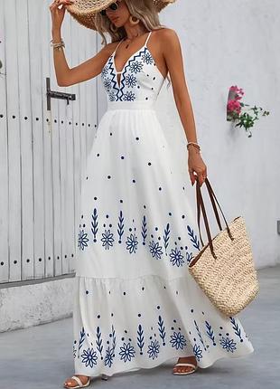 Шикарне, плаття, чорне, платье, довге, на море