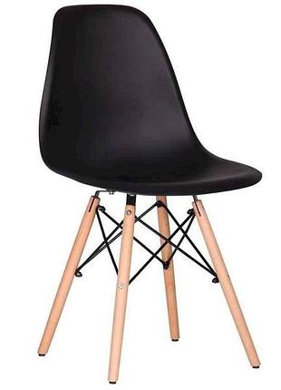 Стул пластик aster rl wood черный тм amf