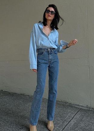 Прямі круті жіночні стильни джинси