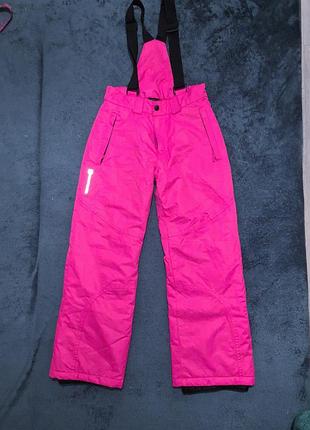 Лижні штани  trevolution яскраві і водонепроникні (р. 140) в відмінному стані