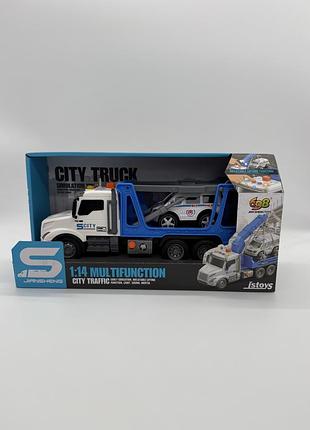 Евакуатор інерційний, озвучений, зі світлом в коробці