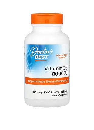 Добавка з вітаміном d3 doctor's best , 720 капсул