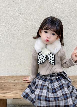 Зимний шарф для детей из искусственного меха