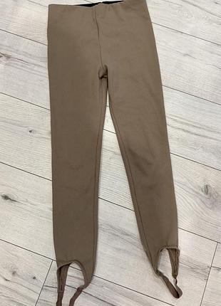 Утеплені лосіни зі штрипками висока посадка на резинці розмір м