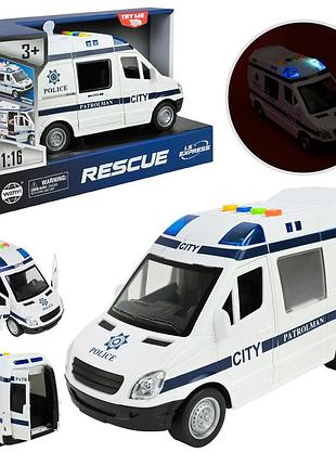 Машина батар. арт. wy 590 f "полиция" свет,звук, в короб.27*11,5*16,5см