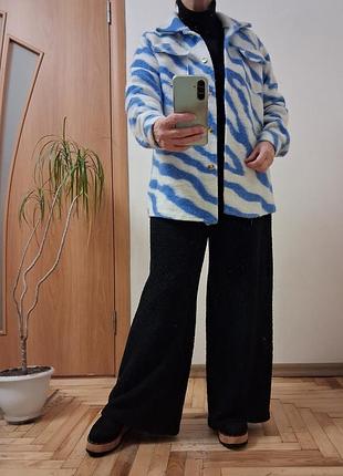 Теплая стильная рубашка, шерсть, размер 10-14