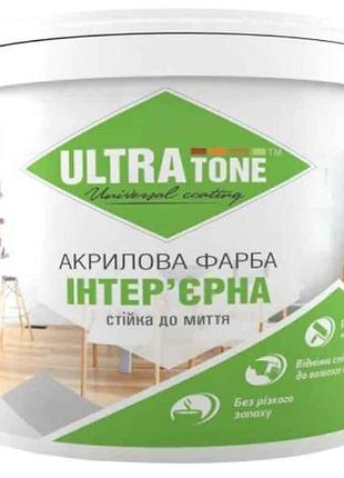 Краска интер ерна 5л белая матовая стойкая к мытью тм ultra tone