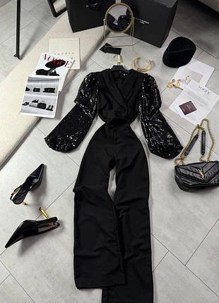 Брючний комбінезон пайєтка