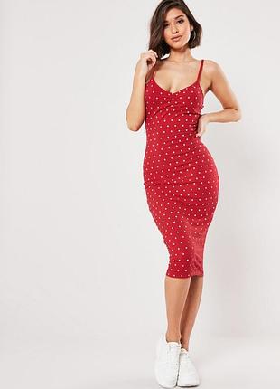 Missguided міді плаття в горошок, s