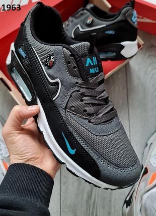 Кроссовки nike air max 90 cordura черно синие мужские акция