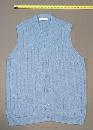Плечі 42 см the house of bruar size m  lambswool pure new wool сіроблакитна жилетка 
100% wool