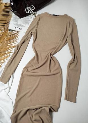 Платье миди в рубчик 5